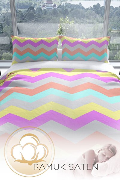 PerlaSera Wave 3d Бавовняний сатеневий двоспальний комплект постільної білизни