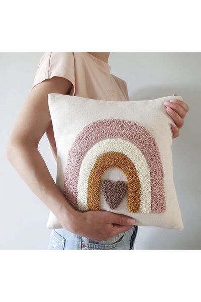 makrameatolyesi Калъф за възглавница с дъждовна дъга