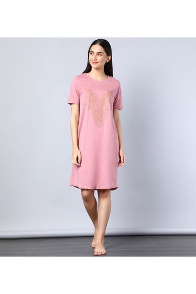 Aila Women's Sleepwear Mauve Dress