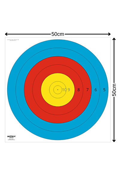 MONK HEDEF KAĞIDI 80 CM 6 HALKA 10'LU PAKET