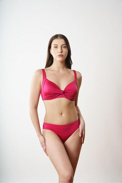 Louren B1805 Burgundy Covered Set - Relaxed Fit Bikini Set