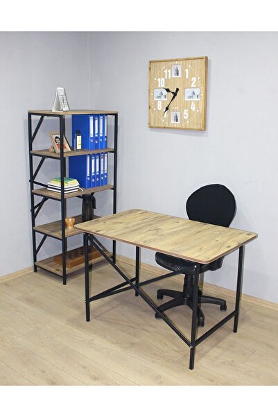 Pimango Çok Amaçlı Kitaplık, Çalışma Masası Ve Ofis Koltuğu, Ekonomik 3'lü Set