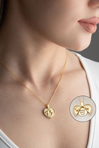Silvano Jewelry 925 Ayar Gümüş Açılabilen Isimli Anne Bebek Kolye