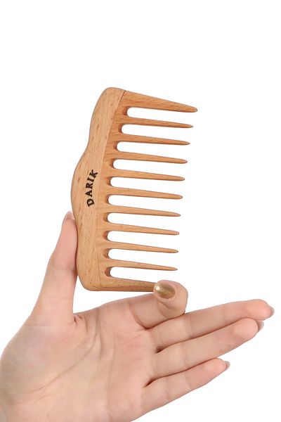 DARIK Beech Wood Quality Wooden Comb, Model 6 (Bag Type)