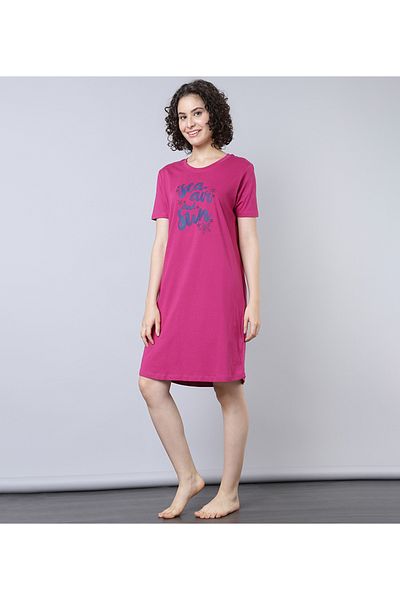 Aila Women's Sleepwear Fuchsia Dress