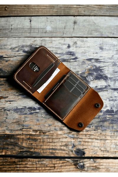 Safir Leather Θήκη για πορτοφόλι Big Italian Tan Δερμάτινη
