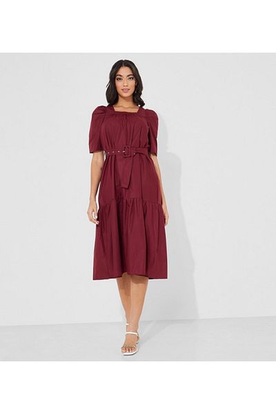 Aila Wine Women's Midi dress