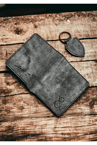 Safir Leather Італійський шкіряний гаманець Babil сірий