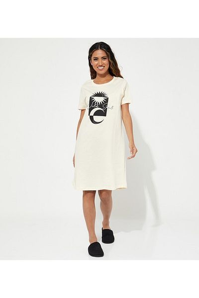 Aila Women's Sleepwear Ivory Dress
