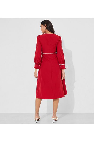 Aila Red Women's Midi dress