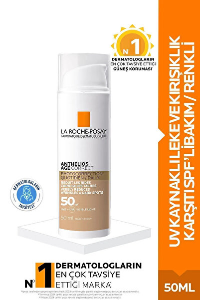 La Roche Posay Anthelios Age Correct Spf 50 Renkli Güneş Kremi 50 ml