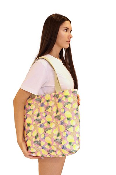 ICONE BAG Γυναικεία και κοριτσίστικη τσάντα παραλίας με σχέδιο λεμόνι - Τσάντα παραλίας με στάμπα