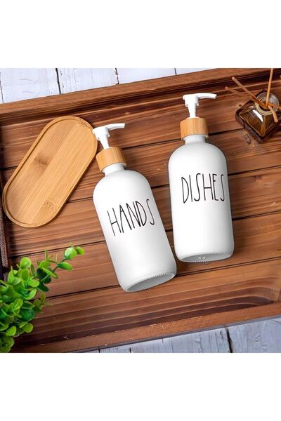 MEHAY HOME EVRA KRISTAL 2-ЧАСТЕН БЯЛ ДОЗАТОР ЗА ТЕЧЕН САПУН 500 МЛ