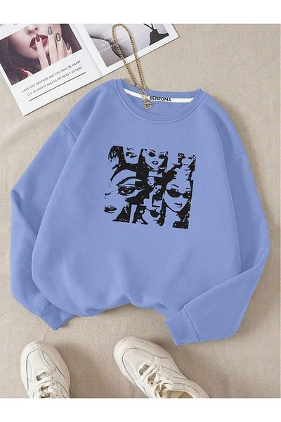 BENROMA TRIUC UNISEX OVERSIZE - IMPRIMAT FIGURĂ FEMEI, GÂT CREAȚ