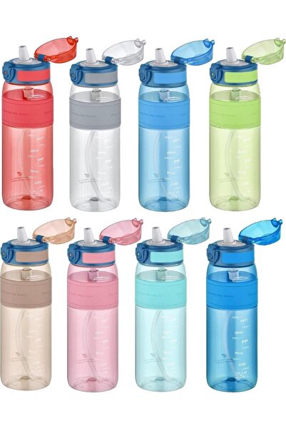 TKK Water Bottle 600 ml Silicone Body Tritan Water Bottle (Mixed Color 1 Piece)