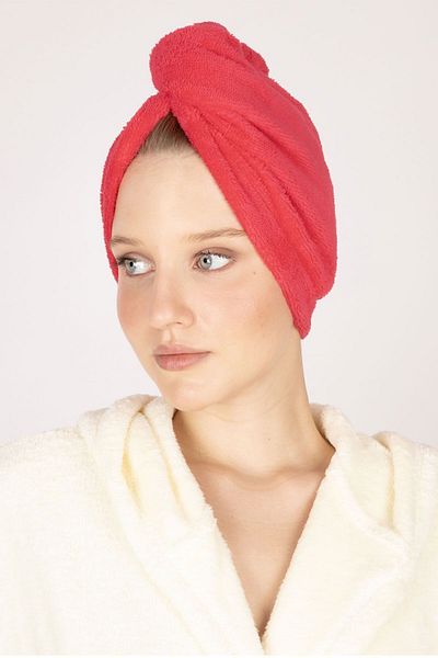 Beyzateks Tekstil Luxury Buttoned Towel Hair Dryer Cap