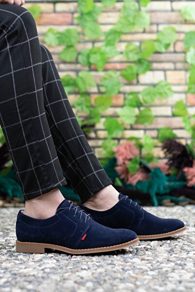 Riccon Чоловічі темно-сині оксамитові повсякденні туфлі 0012444