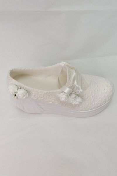 Berush Bride 600 Series Wedge Heel Row Pearl Wedding Dress Shoes