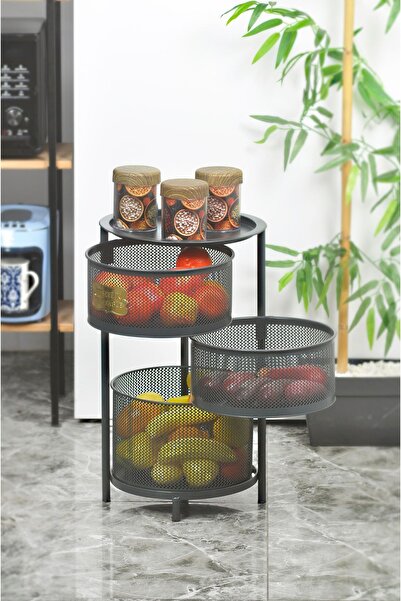 Yıldıray Metal 3-Tier Metal Openable and Closable Stainless Crisper