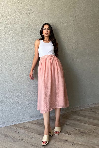 Seda Yalçın Atelier Modal Skirt - Salmon Woven Detailed