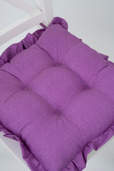ALTINPAMUK Purple Frilly Pouf chair - Lace-up cushion, 42x42cm