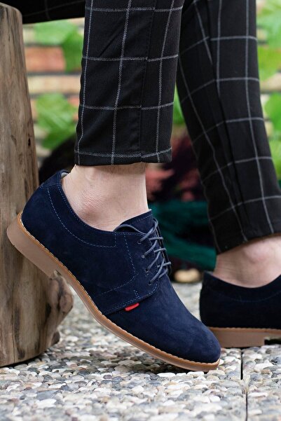 Riccon Чоловічі темно-сині оксамитові повсякденні туфлі 0012444