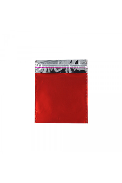 Dekals 50 Adet Bantlı Küçük Boy Kırmızı Hediye Paketi Küçük Metalize Kırmızı Hediye Poşeti 10X12