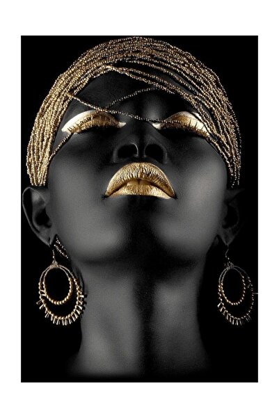 tablokanvas Siyahi Kadın Kanvas Tablo 100 x 150 cm