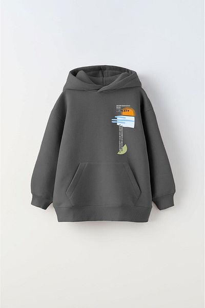 The Champ Clothing Унисекс детски суитшърт с качулка Polar Shape Your Own Reality - опушен