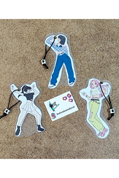 Butenin Atölyesi إشارة مرجعية للفتيات مكونة من 3 قطع - طلاء PVC