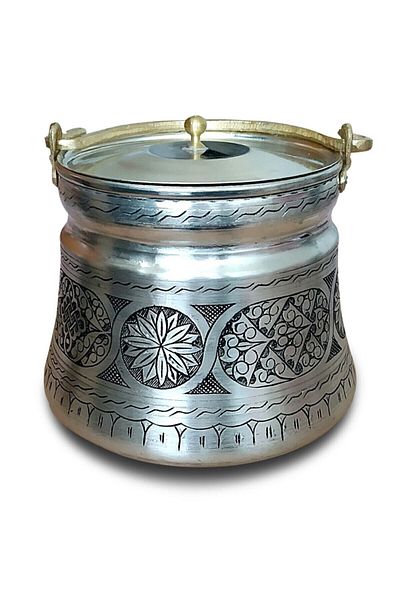 Kardeşler Bakır Binbir Copper Embroidered Antique Yogurt Copper Copper 3 lt