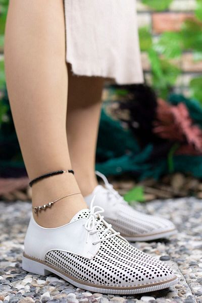 Riccon Pantofi casual albi de damă 0012501