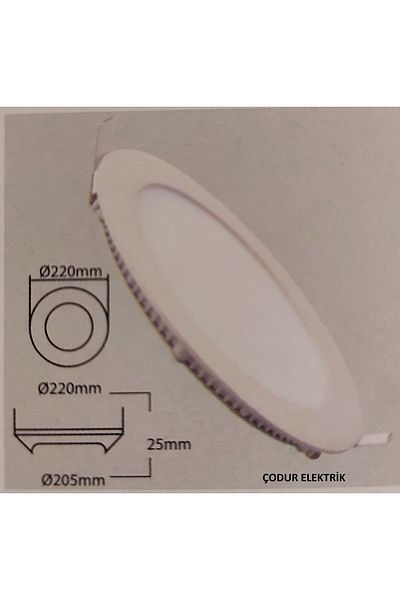 SİRİUSTAR Siriustar 18W 3000Kelvin Daylight (Yellow Light) 1530-1620Lumen a Energy Class Recessed Led Panel