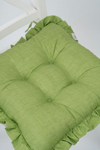 ALTINPAMUK Green PouF chair - Frill and Laces, 42x42cm