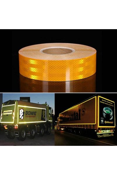 MeyZone Tweetürk Approved Reflector Phosphorescent Strip Tape Yellow 50 Meters