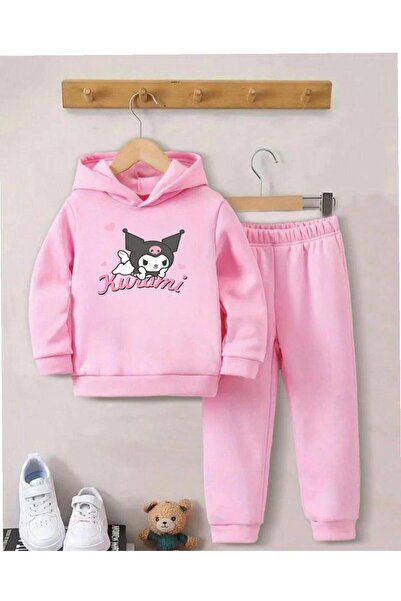 MORNİNG KİDS Σετ φούτερ και φούτερ για κορίτσια με στάμπα ροζ Kuromi - Hoodie