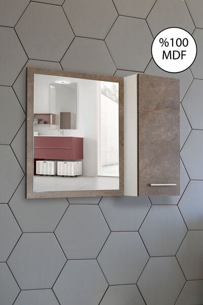 Nurcelant Aynalı Banyo Dolabı 80 cm Üst Modül Gordion