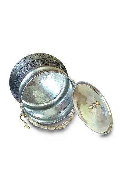 Kardeşler Bakır Binbir Copper Embroidered Antique Yogurt Copper Copper 3 lt