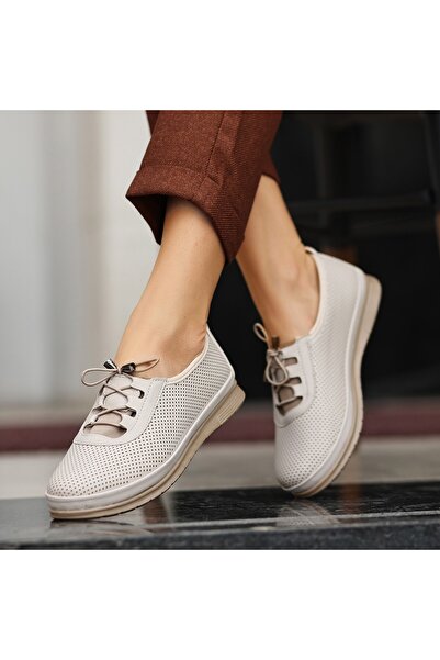 Moka Shopin Beige Colored Mokashopin Hoose Ballerina Shoes