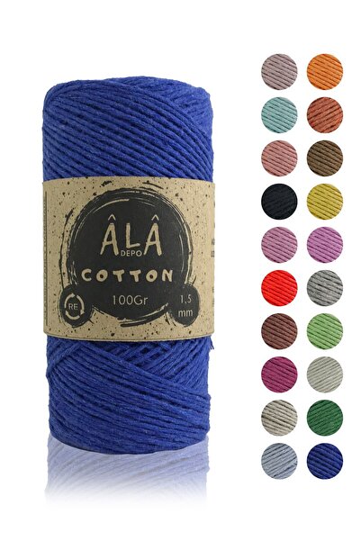 aladepo Κλωστή Amigurumi - Πλεκτό Βαμβάκι, 1,5mm - 100 γραμμάρια