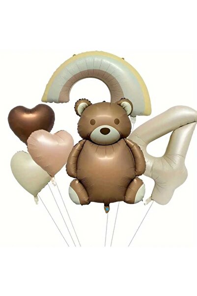 DÜVENCİ TİCARET Set de baloane colorate retro cu inimioare, foliate, pentru c...