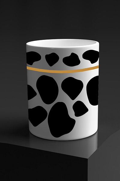 yhfoto Double Coffee Cup - Yellow Spotted and Handleless