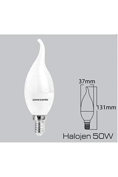 Osaka Light 6w 3000k Gün Işığı (Sarı Işık) E14 İnce Duylu 540lümen A+ Enerji Tüketimi Led Kıvrık Buji Mum Ampül