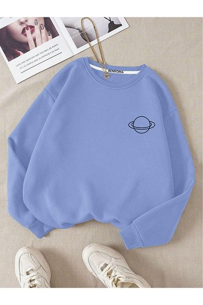 BENROMA Φούτερ Unisex Oversize - Crew Neck, Saturn Printed