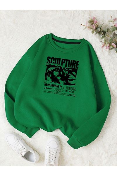 BENROMA Φούτερ Unisex Oversize - Sculpture Printed, Crew Neck