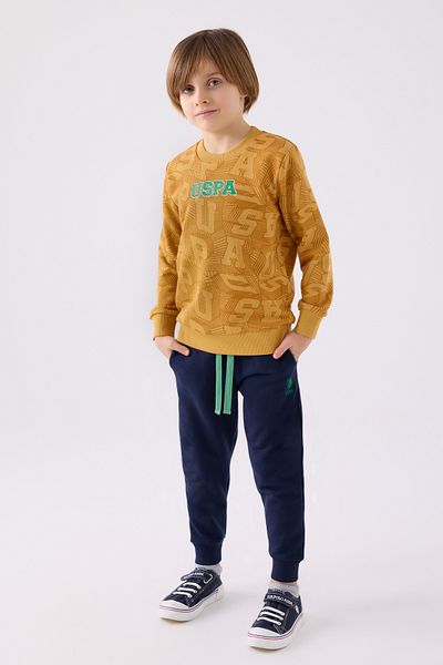 U.S. Polo Assn. Set de trening galben pentru baieti