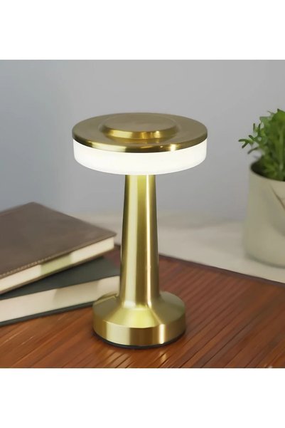 POINTTECH Şarjlı Modern Led Abajur Masa Lambası Dokunmatik 3 Mod Kademeli Şar...