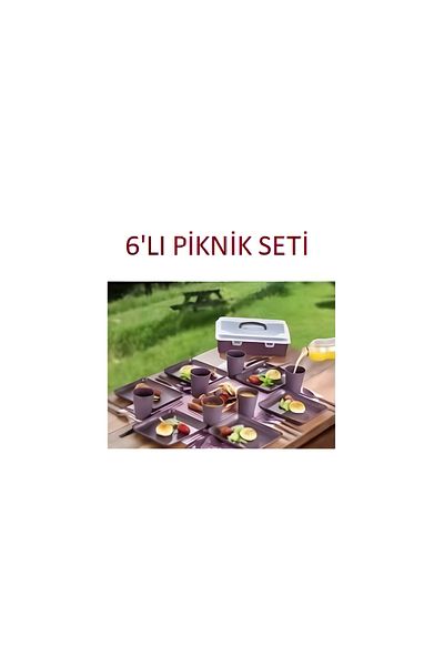 Eynel 6-Person Picnic Set - 32 Pieces Plastic Cup and Spoon Knife Dinner Breakfast Set