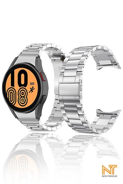 Nezih Case ساعة ذكية متوافقة مع Galaxy Watch 4 Classic 5 Pro مع حزام معدني 40 44 ملم 42 43 46 47 ملم