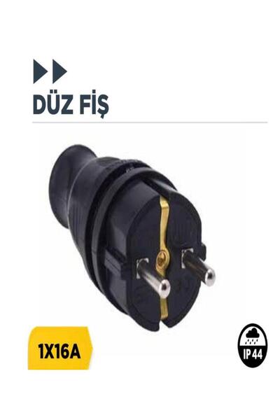 Bylion 1x16a Kauçuk Düz Fi̇ş